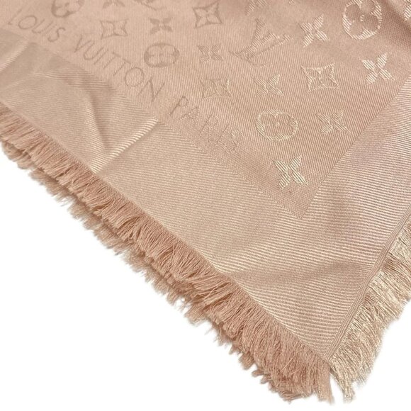 LOUIS VUITTON Shawl Monogram Naturel - Unconfirmed Scarf Silk Wool 515-070525 - Picture 4 of 5